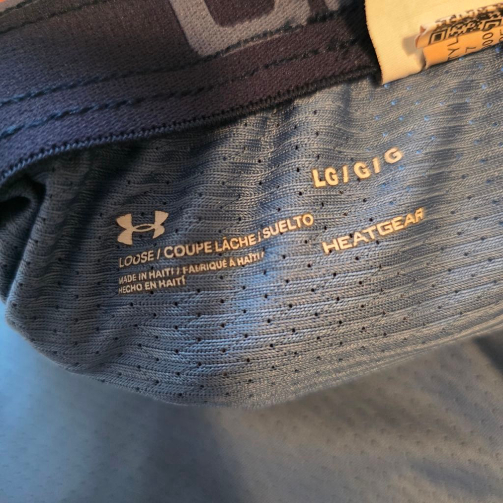 Men's Under Armour Blue Navy Athletic Shorts L - Picture 6 of 7